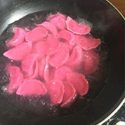 Dragon fruit dumplings stuffed with mushrooms and pork