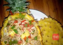 Illustration of how to make pear fried rice 6