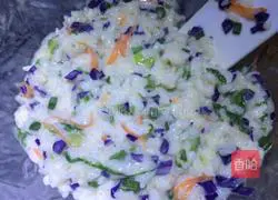 Illustration of how to make rice and vegetable cakes 7