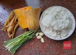 Pumpkin Illustration of how to make fried rice 1