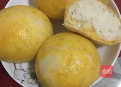 Illustration of how to make pumpkin steamed buns 13