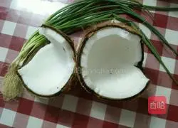 Illustration of how to make pan-fried scallion and coconut dumplings 1