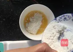 Illustration of how to make ham and egg pancakes 2