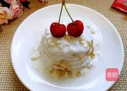 Illustration of how to make banana yogurt layer cake 8