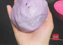 Pink purple sweet potato glutinous rice balls recipe 2