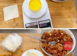 Illustration of how to make corn meat and paper siu mai 10