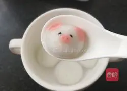 Illustration of how to make cartoon pig dumplings 14