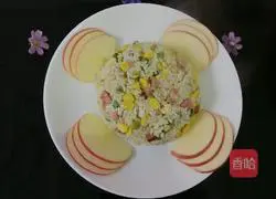 Illustration of how to make colorful fried rice 12