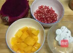 Illustration of how to make fruit glutinous rice balls 1