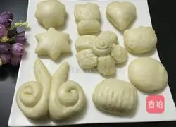 Illustration of how to make milk steamed buns 18