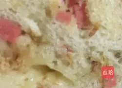 Meat floss sausage Illustration of making dough cakes 8