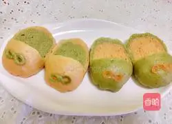 Illustration of making couple's slipper steamed buns 19