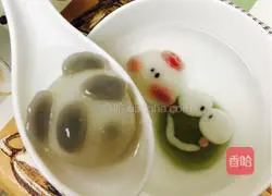 Illustration of how to make panda sesame glutinous rice balls 9