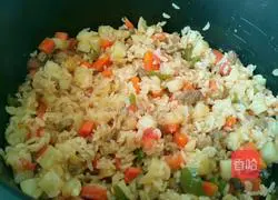 Illustration of how to make assorted steamed rice 4