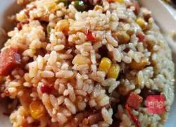 Illustration of Braised Sausage Rice 5