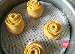 Pumpkin rose steamed buns Illustration of practice 16