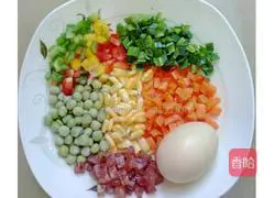 Illustration of how to make colorful fried rice 2