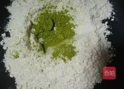 Illustration of how to make matcha steamed buns 1