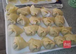 Illustration of how to make cabbage, shrimp, mushroom and wontons 5 