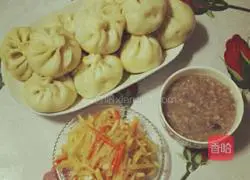 Illustration of how to make chrysanthemum meat buns 11