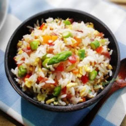 Egg fried rice can also be colorful