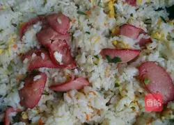Sausage Fried Rice Recipe Illustration 3
