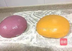 Pumpkin and Purple Sweet Potato Steamed Buns Recipe Illustration 7