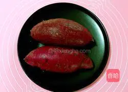 Illustration of how to make purple sweet potato and glutinous rice dumplings 1