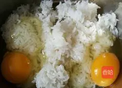 Curry Illustration of how to make beef and egg fried rice 1