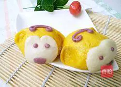 Illustration of how to make monkey baby steamed buns 13