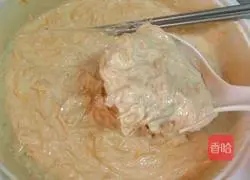 Illustration of how to make pumpkin milk and egg pancakes 12