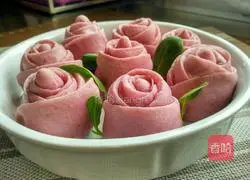 Illustration of how to make rose steamed buns 18