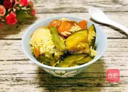 Beans and pumpkin Illustration of how to make braised rice 8