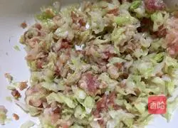 Illustration of how to make cabbage and pork dumplings 7