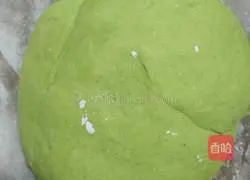 Illustration of how to make green steamed buns 10