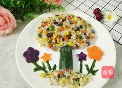 Big Tree Fried Rice Illustration of how to do it 1