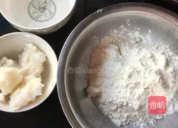 Illustration of how to make red bean paste cakes 1