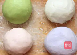 How to make colorful glutinous rice balls with peanut and sesame fillings Illustration 6