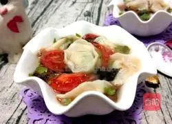 Illustration of how to make celery and pork wontons 15