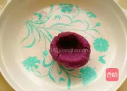 Purple potato bean paste cake recipe 7