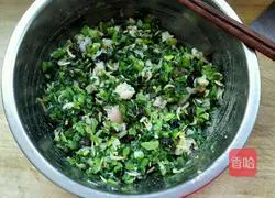 Illustration of how to make shrimp and cabbage buns 7