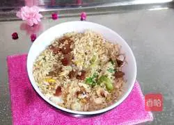 Illustration of how to make bacon fried rice 7
