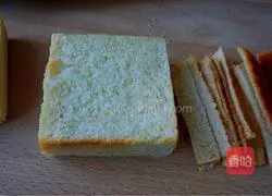 Illustration of making salami sausage sandwich 2