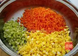 Carrots and corn Illustration of how to make dumplings 6