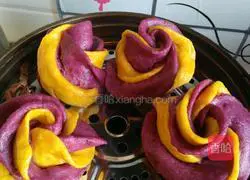 Illustration of how to make double-sided rose steamed buns 8