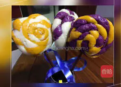 Double-color lollipop Illustration of how to make steamed buns 8