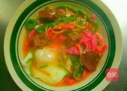 Illustration of how to make colorful noodles 13