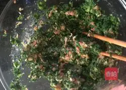 Illustration of how to make shepherd's purse wontons 7