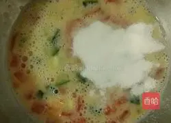 Illustration of how to make tomato egg pancake 4