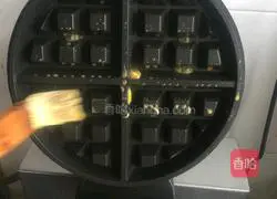 Illustration of how to make meat floss pancakes, also known as meat floss waffles 9